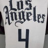Camiseta NBA Rajon Rondo 4 Los Angeles Clippers Blanca Silk Version 2021