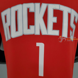 Camiseta NBA Tracy McGrady 1 Houston Rockets Roja Silk Version 2021