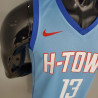 Camiseta NBA James Harden de Houston Rockets Silk Version Blue 2021
