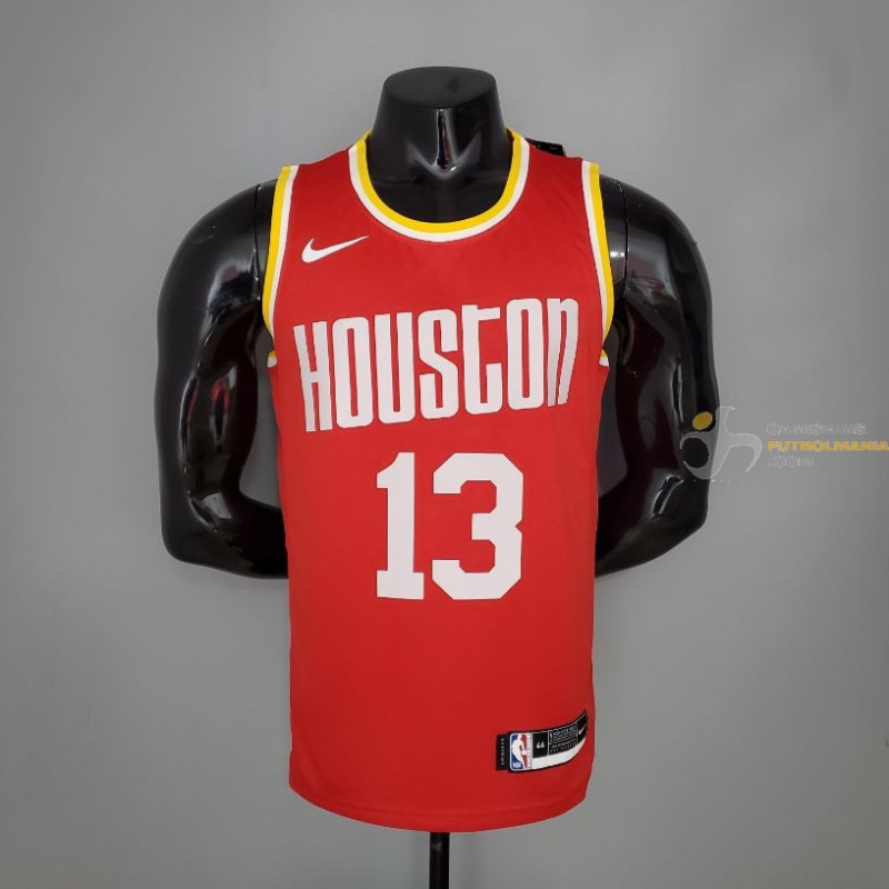 rosario Rítmico Deshabilitar Camiseta NBA James Harden de Houston Rockets Silk Version Red 2021
