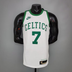 Camiseta NBA Jaylen Brown 7 Celtics Boston Silk Version White 2021-2022
