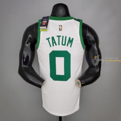 Camiseta NBA Jayson Tatum 0 Celtics Boston Silk Version White 2021