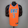 Camiseta NBA Chris Paul 3 Oklahoma City Thunder Silk Version Orange 2021-2022