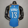 Camiseta NBA Paul George 13 Oklahoma City Thunder Silk Version Blue 2021-2022