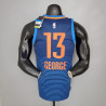 Camiseta NBA Paul George 13 Oklahoma City Thunder Silk Version Dark Blue 2021-2022