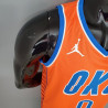 Camiseta NBA Russel Westbrook 0 Oklahoma City Thunder Silk Version Orange 2021-2022
