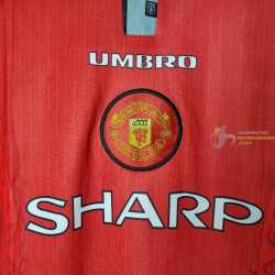 Camiseta Manchester United Retro Clásica Manga Larga 1996-1997