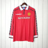 Camiseta Manchester United Retro Clásica Manga Larga 1998-1999