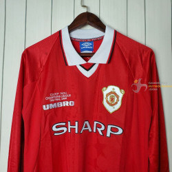 Camiseta Manchester United Retro Clásica Manga Larga Champions League Final 1999
