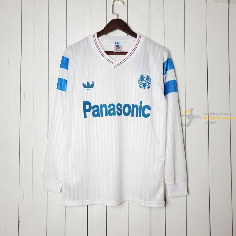 Camiseta Olympique Marsella Retro Clásica Manga Larga 1990