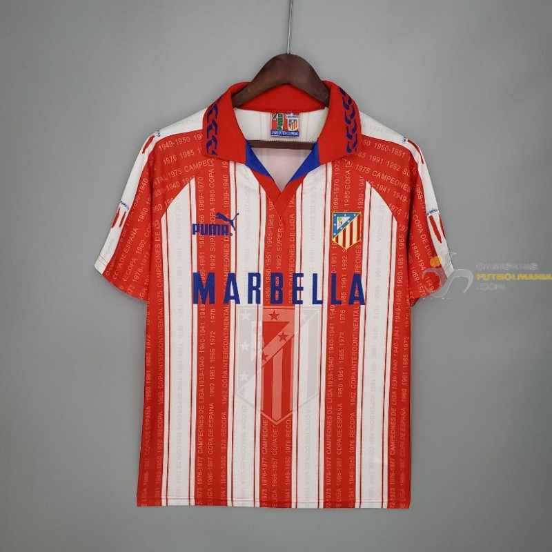 Camiseta Atlético de Madrid Primera Equipación Retro Clásica 1995-1996