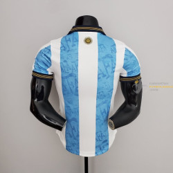Camiseta Argentina Conmemorativa Primera Equipación Versión Jugador 2022