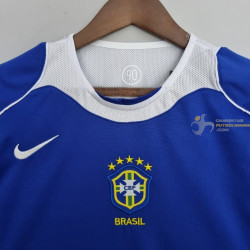 Camiseta Futbol Brasil Segunda Equipación Retro Clásica 2004-2006