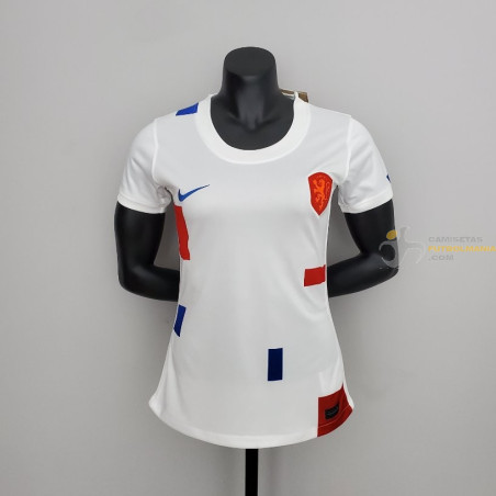 Camiseta Futbol Mujer Países Bajos Segunda Equipación 2022-2023