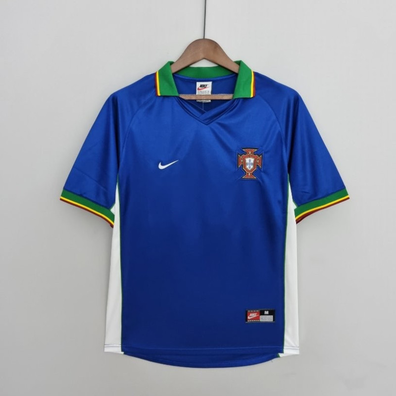 Camiseta Futbol Portugal Segunda Equipación Retro Clásica 1998
