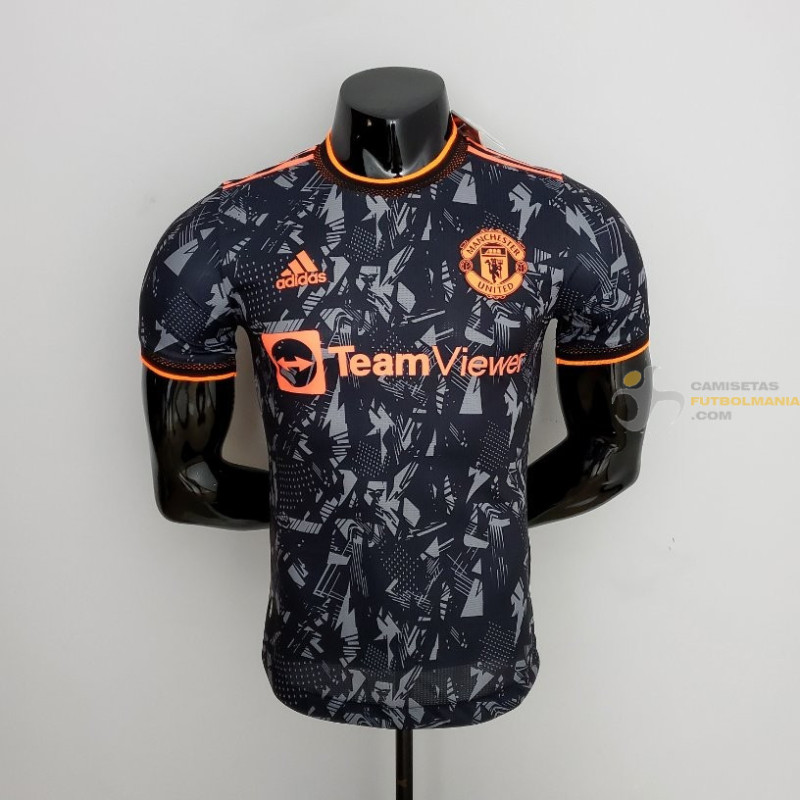 Camiseta Futbol Manchester United Negra Versión Jugador 2022-2023
