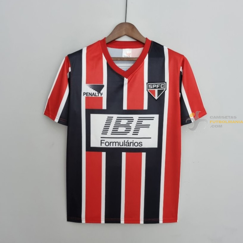 Camiseta Futbol Sao Paulo Segunda Equipación Retro Clásica 1991