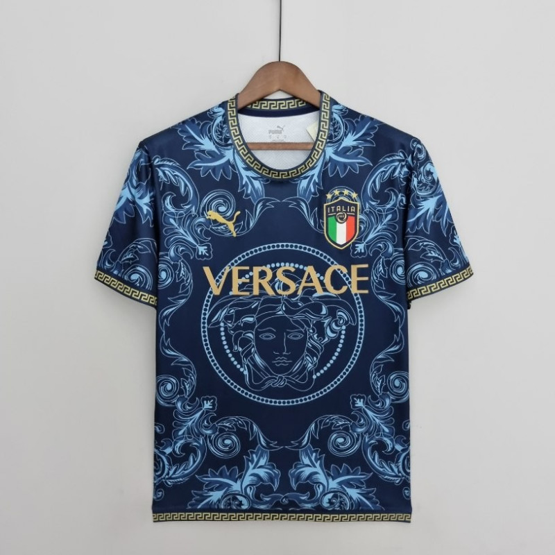 Camiseta Fútbol Italia Edición Versace Blue 2022-2023