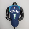 Camiseta NBA Anthony Edwards 1 Minnesota Timberwolves City Edition 75 Anniversary Silk Version 2022