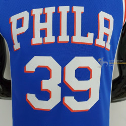 Camiseta NBA Dwight Howard 39 Philadelphia 76ers 75 Anniversary Silk Version Azul 2022