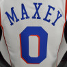 Camiseta NBA Tyrese Maxey 0 Philadelphia 76ers 75 Anniversary Silk Version Blanca 2022
