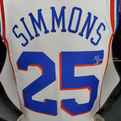 Camiseta NBA Ben Simmons 25 Philadelphia 76ers 75 Anniversary Silk Version 2022