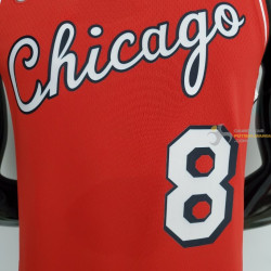Camiseta NBA Lavine 8 Chicago Bulls 75 Anniversary Roja 2022