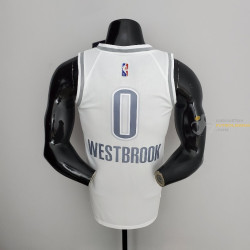 Camiseta NBA Russel Westbrook 0 Oklahoma City Thunder 75 Anniversary 2022