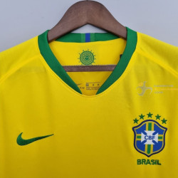 Camiseta Fútbol Brasil Primera Equipación Retro Clásica 2018