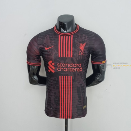 emoción finalizando líder Camiseta Fútbol Liverpool Roja y Negra Entrenamiento Versión Jugador  2022-2023