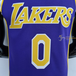 Camiseta NBA Russel Westbrook 0 Los Angeles Lakers 75th Anniversary Versión Air Jordan 2022