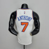 Camiseta NBA Carmelo Anthony 7 New York Knicks 75 Anniversary Blanca 2022