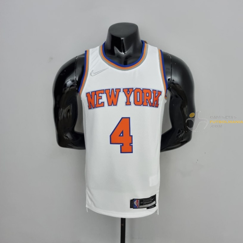 Camiseta NBA Derrick Rose 4 New York Knicks City 75th Anniversary Blanca 2022