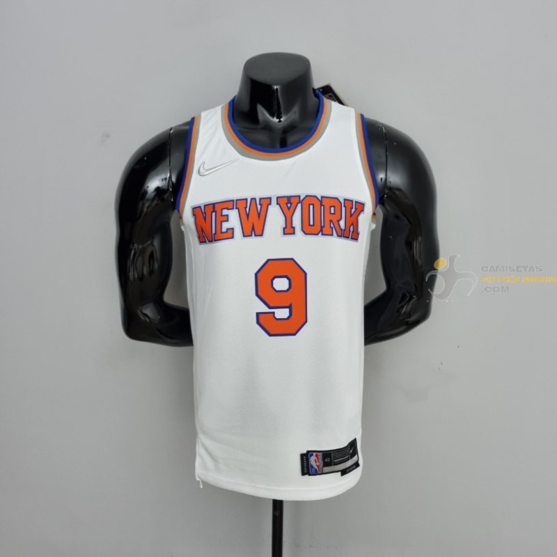 Camiseta NBA R. J. Barrett 9 New York Knicks 75 Anniversary Blanca 2022