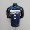 Camiseta NBA D'Angelo Russell 0 Minnesota Timberwolves 75th Anniversary Azul 2022