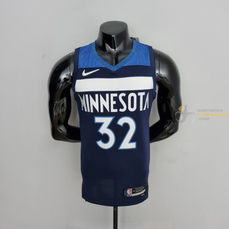Camiseta NBA Karl-Anthony Towns 32 Minnesota Timberwolves 75th Anniversary Azul 2022