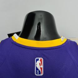 Camiseta NBA Lebron James 6 Los Angeles Lakers 75th Anniversary Versión Air Jordan 2022
