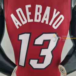Camiseta NBA Bam Adebayo 13 Miami Heat Roja 2022