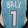 Camiseta NBA LaMelo Ball 1 Charlotte Hornets 75th Anniversary Versión Air Jordan Azul 2022