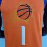 Camiseta NBA Devine Booker 1 Phoenix Suns 75th Anniversary Naranja 2022