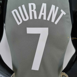 Camiseta NBA Kevin Durant 7 Oklahoma City Thunder 75th Anniversary Gris 2022