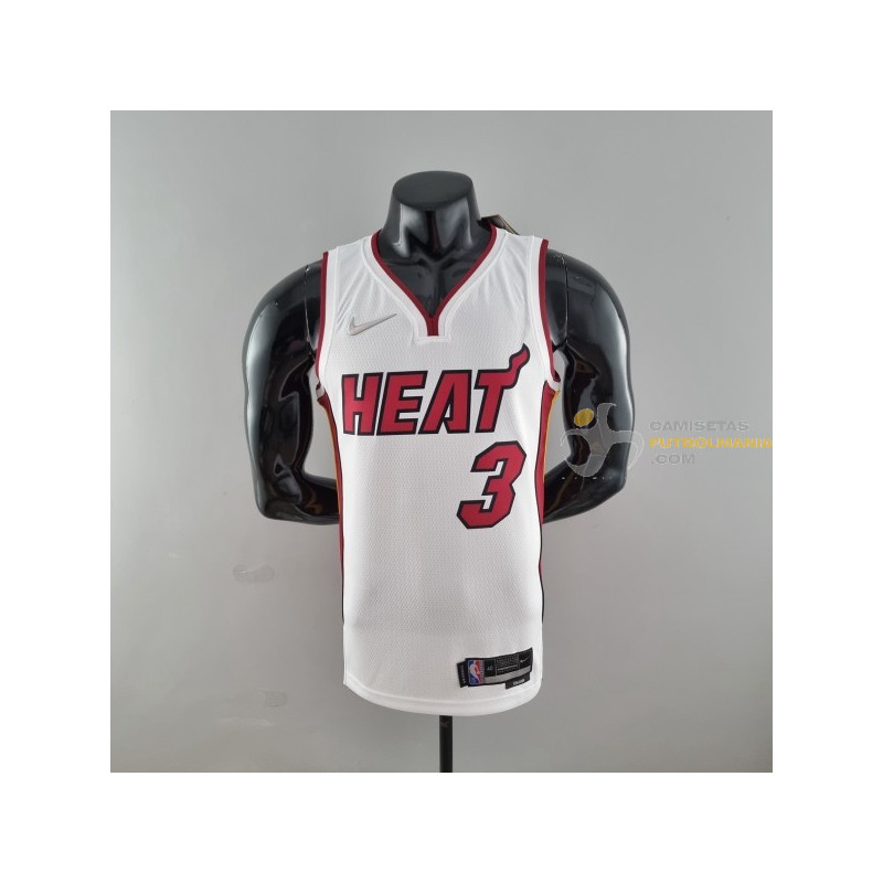 Checkless Camiseta de Baloncesto para Hombre Miami #3 Dwyane Wade #22 Butler #14 Tyler Herro Bordado Transpirable y Resistente al Desgaste Camiseta de Basket para Fan 