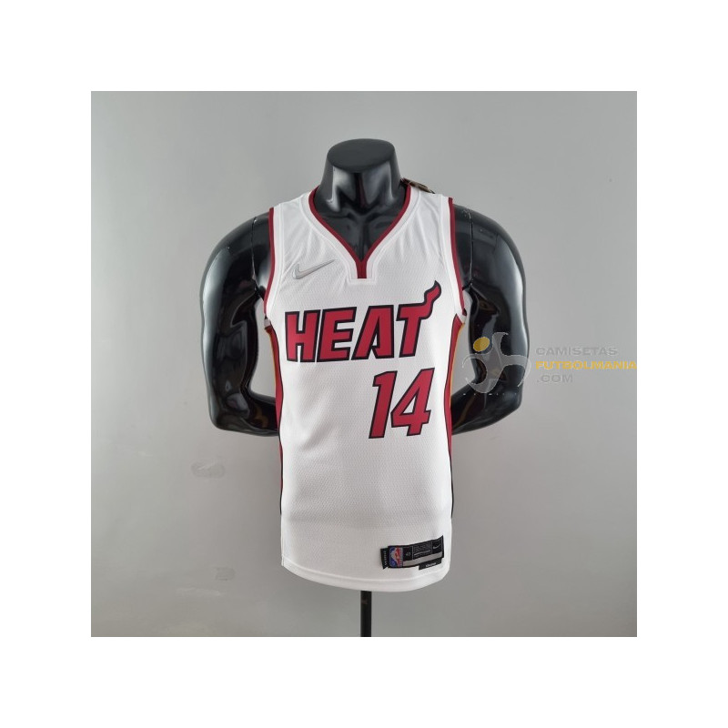 Camiseta NBA Tyler Herro 14 Miami Heat 75th Anniversary Blanca 2022