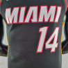 Camiseta NBA Tyler Herro 14 Miami Heat 75th Anniversary Negra 2022