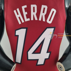 Camiseta NBA Tyler Herro Miami Heat 75th Anniversary Roja 2022