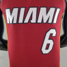 Camiseta NBA Lebron James 6 Miami Heat 75th Anniversary Roja 2022