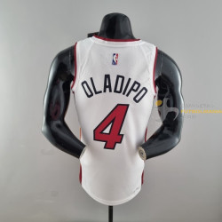 Camiseta NBA Victor Oladipo 4 Miami Heat 75th Anniversary Blanca 2022