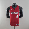 Camiseta NBA Victor Oladipo 4 Miami Heat 75th Anniversary Roja 2022