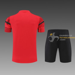 Camiseta y Pantalón Ac Milan Entrenamiento Rojo 2022-2023