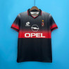 Camiseta Futbol AC Milan Retro Clásica Entrenamiento Negra 1996-1997